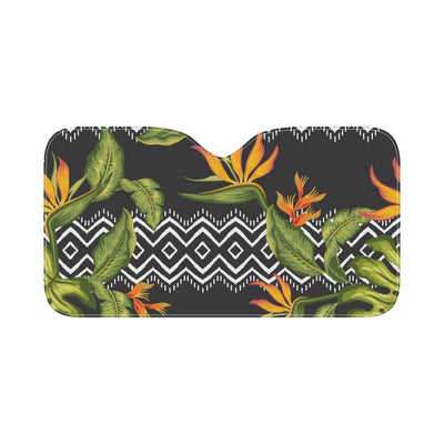 Bird Of Paradise Pattern Print Design BOP07 Car Sun Shade-JorJune