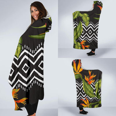 Bird Of Paradise Pattern Print Design BOP07 Hooded Blanket-JORJUNE.COM