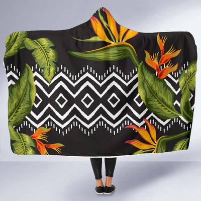 Bird Of Paradise Pattern Print Design BOP07 Hooded Blanket-JORJUNE.COM