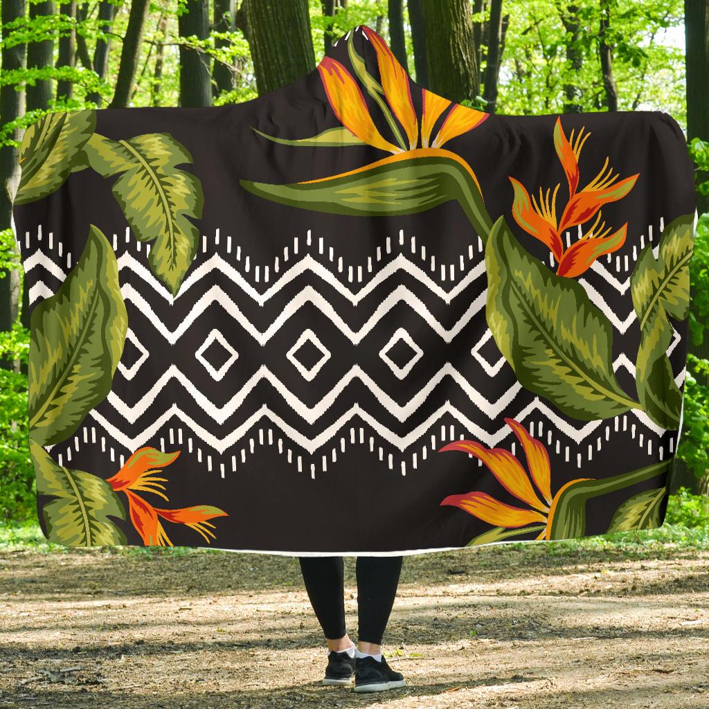 Bird Of Paradise Pattern Print Design BOP07 Hooded Blanket-JORJUNE.COM