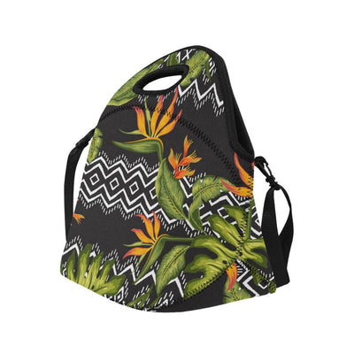 Bird Of Paradise Pattern Print Design BOP07 Neoprene Lunch Bag-JorJune