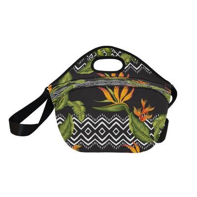 Bird Of Paradise Pattern Print Design BOP07 Neoprene Lunch Bag-JorJune