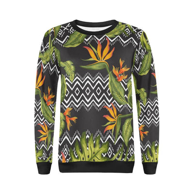 Bird Of Paradise Pattern Print Design BOP07 Women Long Sleeve Sweatshirt-JorJune