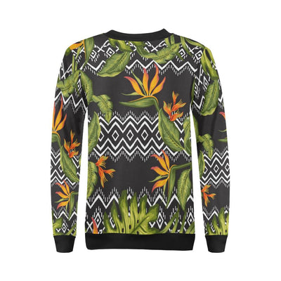 Bird Of Paradise Pattern Print Design BOP07 Women Long Sleeve Sweatshirt-JorJune