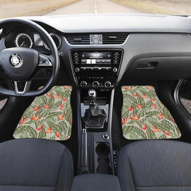 Bird Of Paradise Pattern Print Design BOP08 Car Floor Mats-JorJune