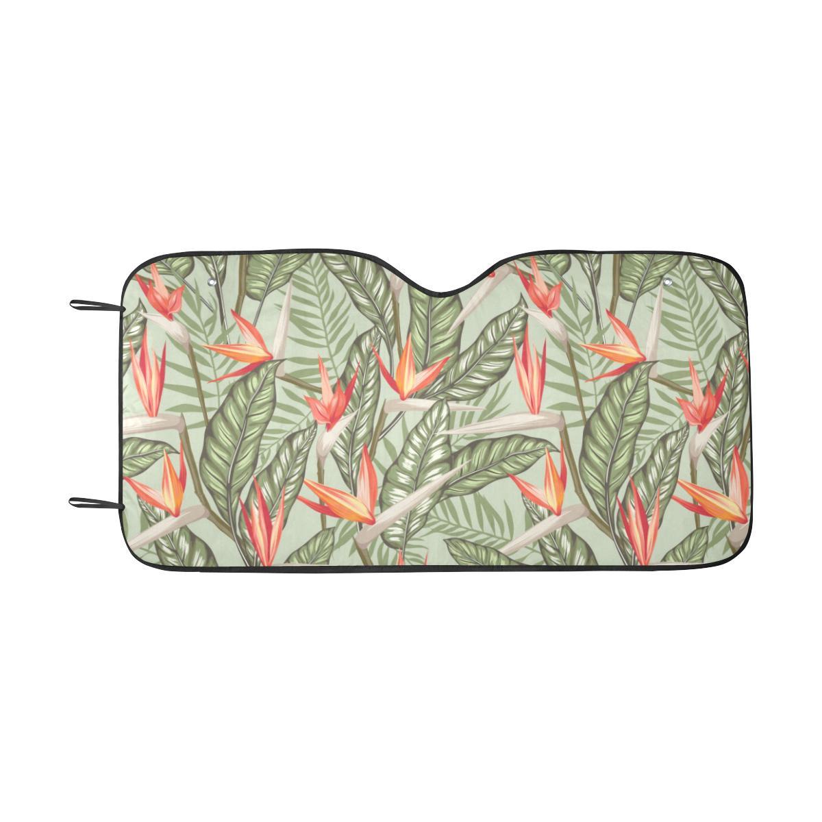 Bird Of Paradise Pattern Print Design BOP08 Car Sun Shade-JorJune