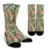 Bird Of Paradise Pattern Print Design BOP08 Crew Socks-JORJUNE.COM