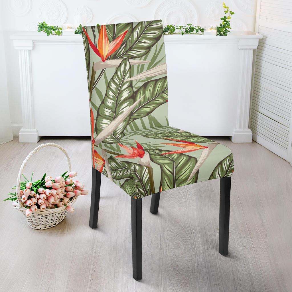 Bird Of Paradise Pattern Print Design BOP08 Dining Chair Slipcover-JORJUNE.COM