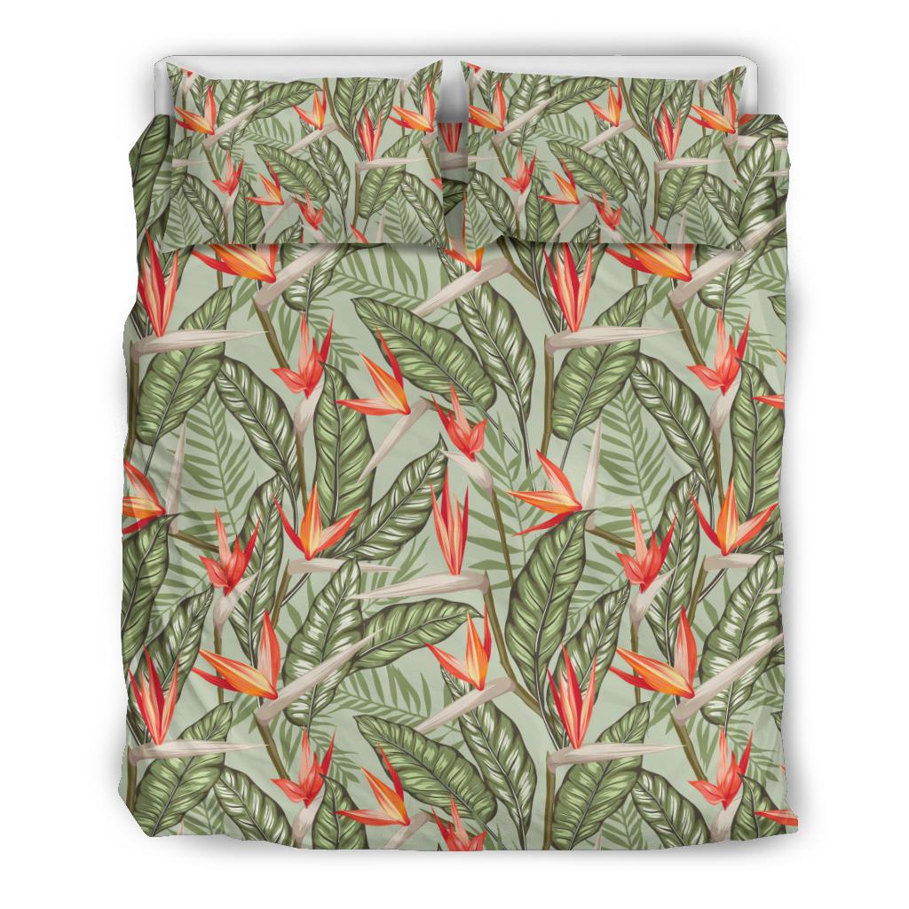 Bird Of Paradise Pattern Print Design BOP08 Duvet Cover Bedding Set-JORJUNE.COM