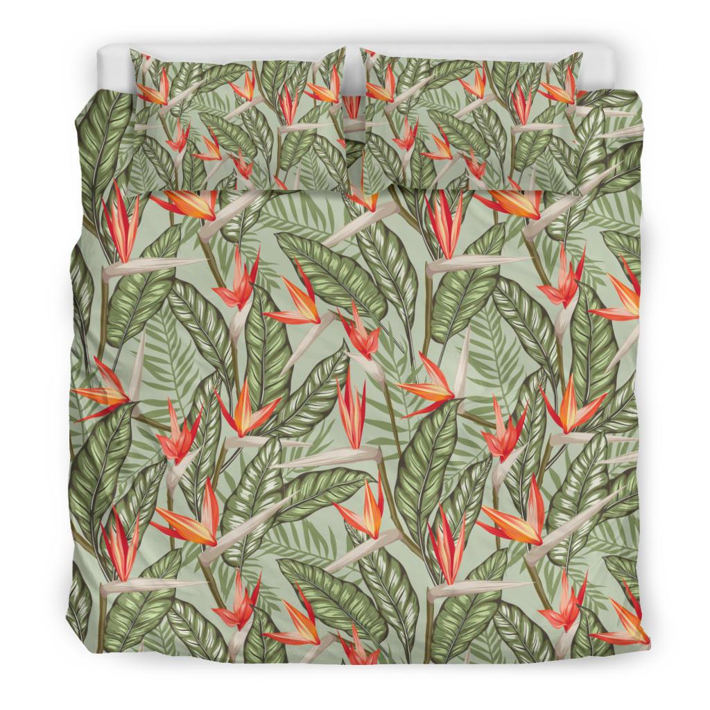 Bird Of Paradise Pattern Print Design BOP08 Duvet Cover Bedding Set-JORJUNE.COM