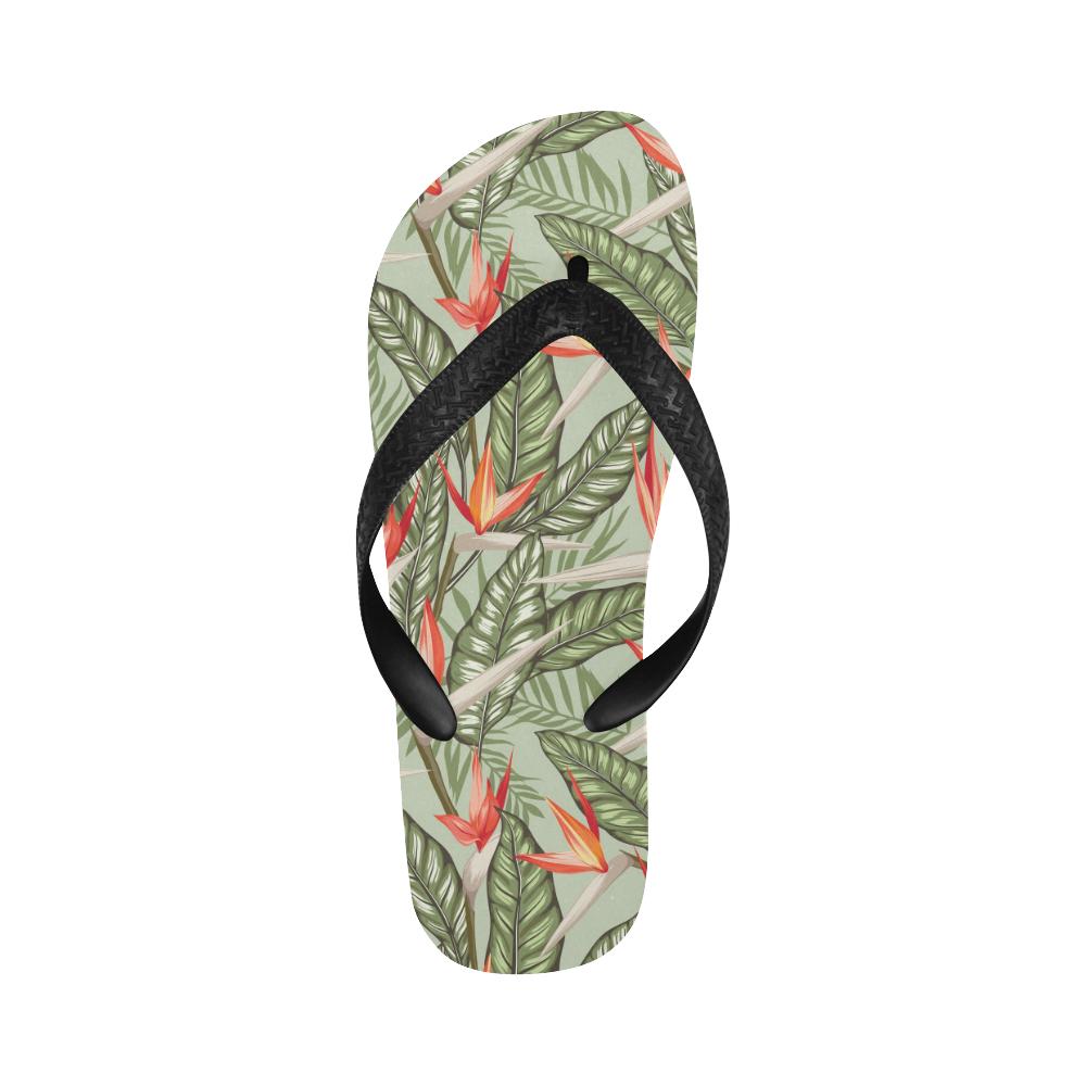 Bird Of Paradise Pattern Print Design BOP08 Flip Flops-JorJune