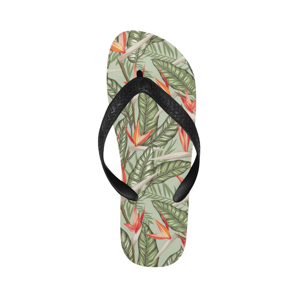 Bird Of Paradise Pattern Print Design BOP08 Flip Flops-JorJune