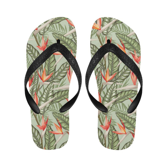 Bird Of Paradise Pattern Print Design BOP08 Flip Flops-JorJune