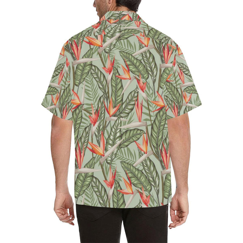 Bird Of Paradise Pattern Print Design BOP08 Men Hawaiian Shirt-JorJune