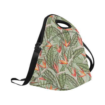 Bird Of Paradise Pattern Print Design BOP08 Neoprene Lunch Bag-JorJune