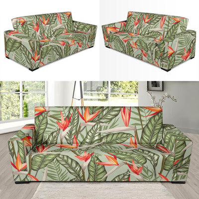 Bird Of Paradise Pattern Print Design BOP08 Sofa Slipcover-JORJUNE.COM