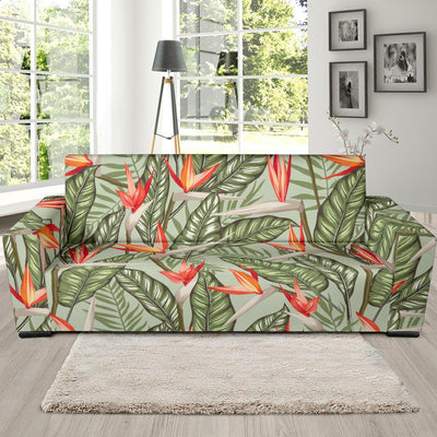 Bird Of Paradise Pattern Print Design BOP08 Sofa Slipcover-JORJUNE.COM