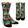 Bird Of Paradise Pattern Print Design BOP09 Crew Socks-JORJUNE.COM