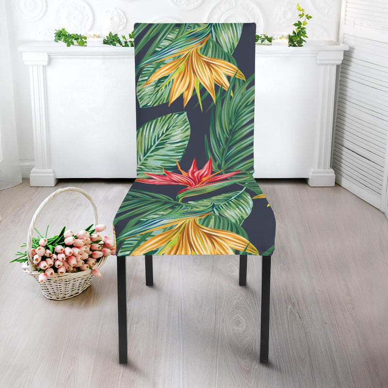 Bird Of Paradise Pattern Print Design BOP09 Dining Chair Slipcover-JORJUNE.COM