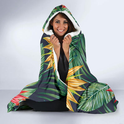 Bird Of Paradise Pattern Print Design BOP09 Hooded Blanket-JORJUNE.COM