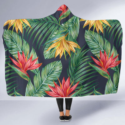 Bird Of Paradise Pattern Print Design BOP09 Hooded Blanket-JORJUNE.COM