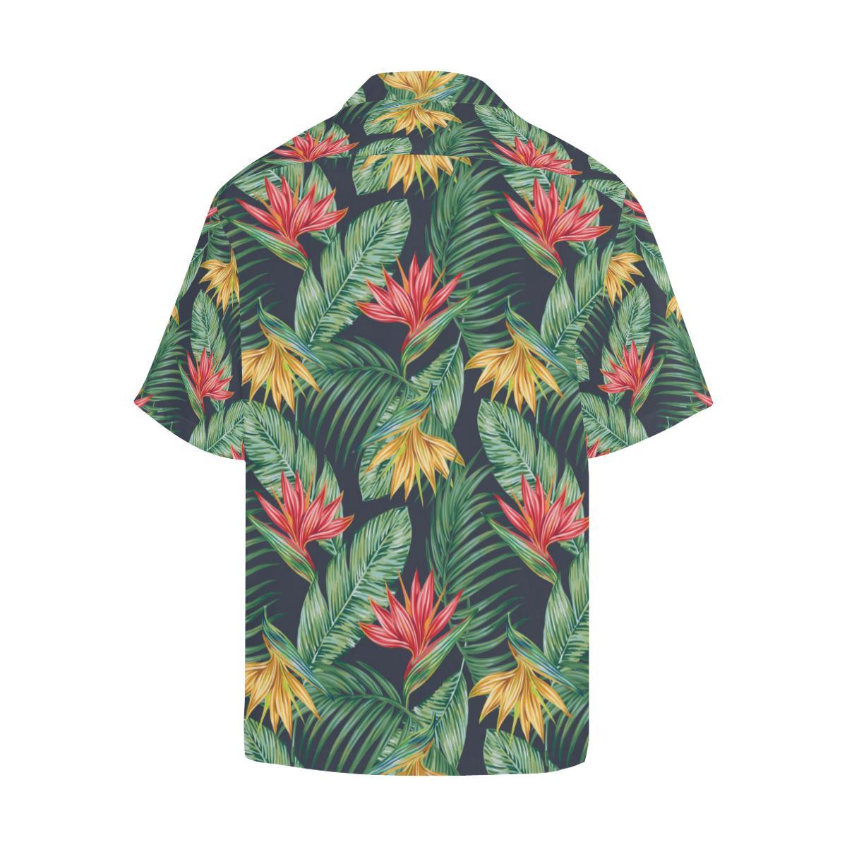 Bird Of Paradise Pattern Print Design BOP09 Men Hawaiian Shirt-JorJune