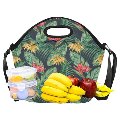 Bird Of Paradise Pattern Print Design BOP09 Neoprene Lunch Bag-JorJune