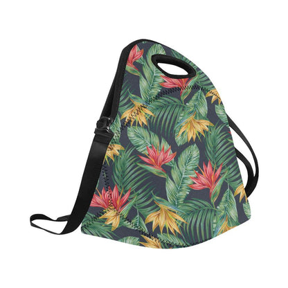 Bird Of Paradise Pattern Print Design BOP09 Neoprene Lunch Bag-JorJune