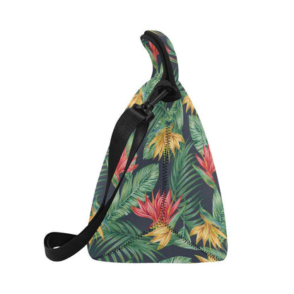 Bird Of Paradise Pattern Print Design BOP09 Neoprene Lunch Bag-JorJune