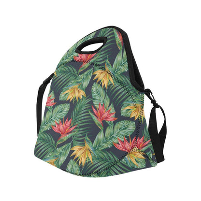 Bird Of Paradise Pattern Print Design BOP09 Neoprene Lunch Bag-JorJune