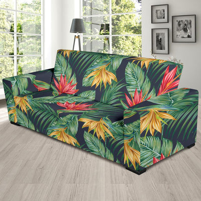 Bird Of Paradise Pattern Print Design BOP09 Sofa Slipcover-JORJUNE.COM