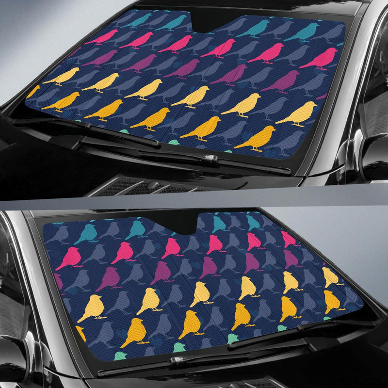 Birds Pattern Print Design 01 Car Sun Shade-JORJUNE.COM