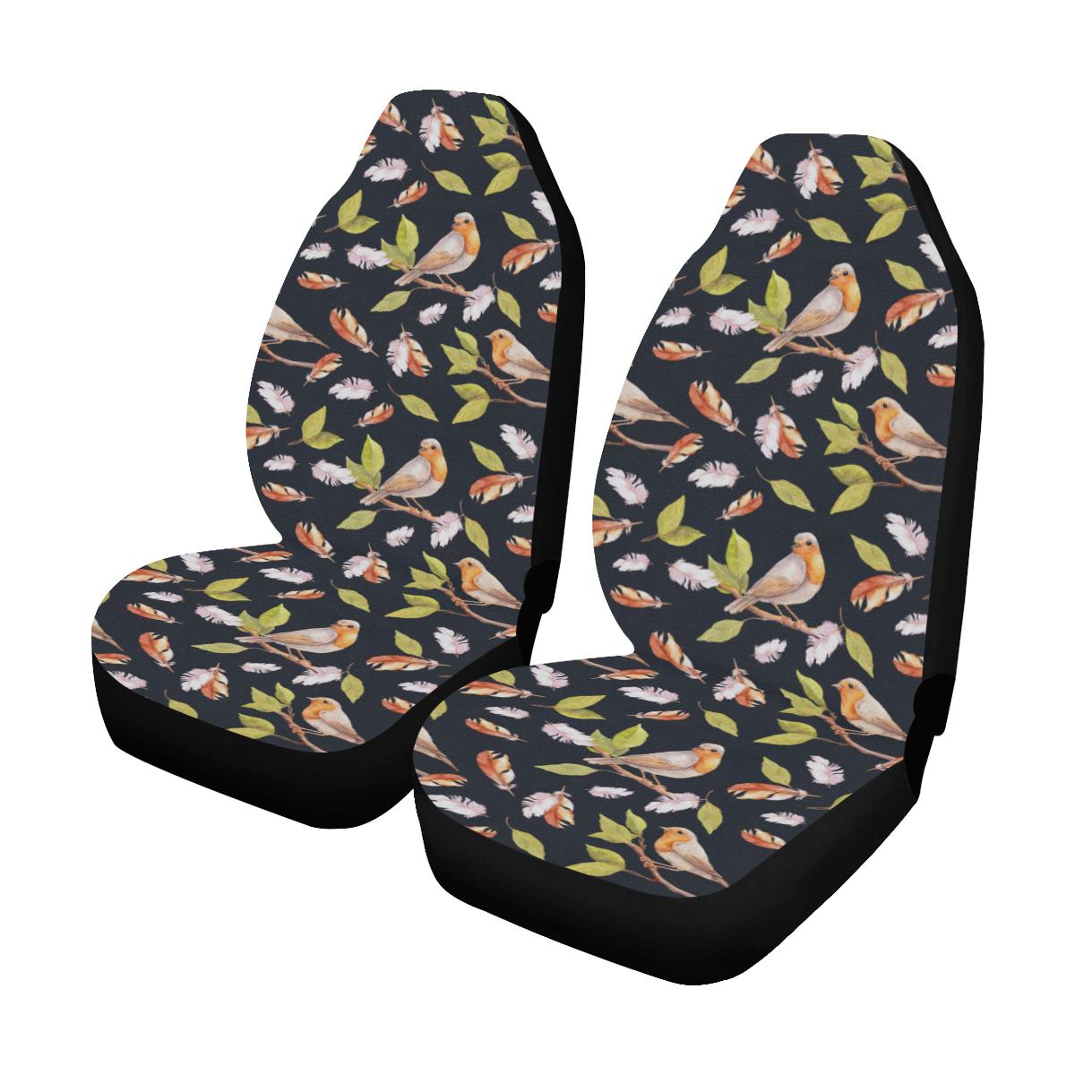 Birds Pattern Print Design 02 Car Seat Covers (Set of 2)-JORJUNE.COM