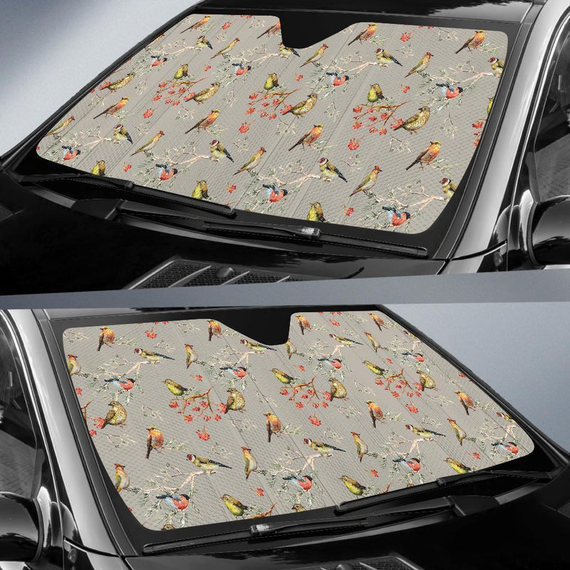 Birds Pattern Print Design 03 Car Sun Shade-JORJUNE.COM