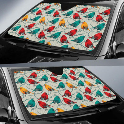 Birds Pattern Print Design 04 Car Sun Shade-JORJUNE.COM