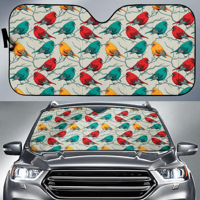 Birds Pattern Print Design 04 Car Sun Shade-JORJUNE.COM