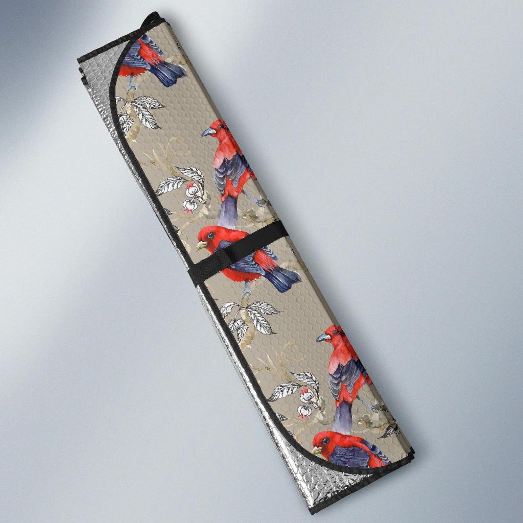 Birds Pattern Print Design 05 Car Sun Shade-JORJUNE.COM