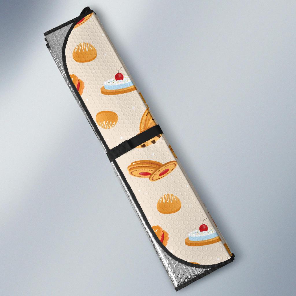 Biscuit Pattern Print Design 01 Car Sun Shade-JORJUNE.COM