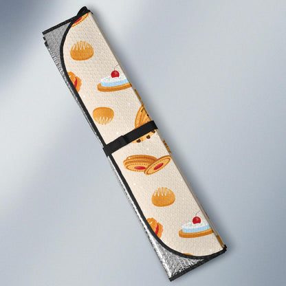 Biscuit Pattern Print Design 01 Car Sun Shade-JORJUNE.COM