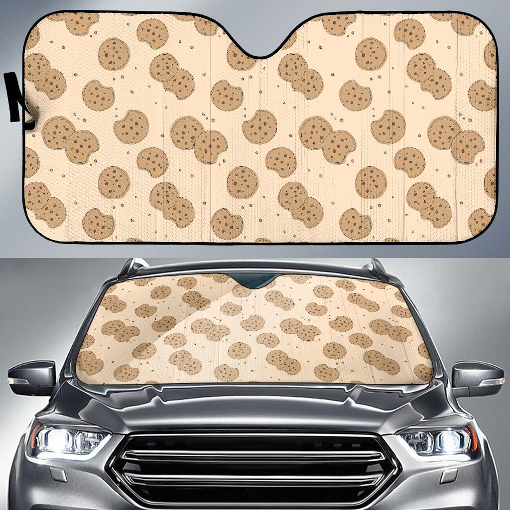 Biscuit Pattern Print Design 02 Car Sun Shade-JORJUNE.COM