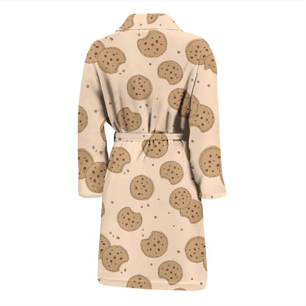 Biscuit Pattern Print Design 02 Men Bathrobe-JORJUNE.COM