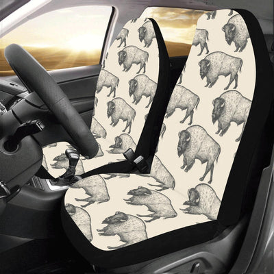 Bison Pattern Print Design 02 Car Seat Covers (Set of 2)-JORJUNE.COM