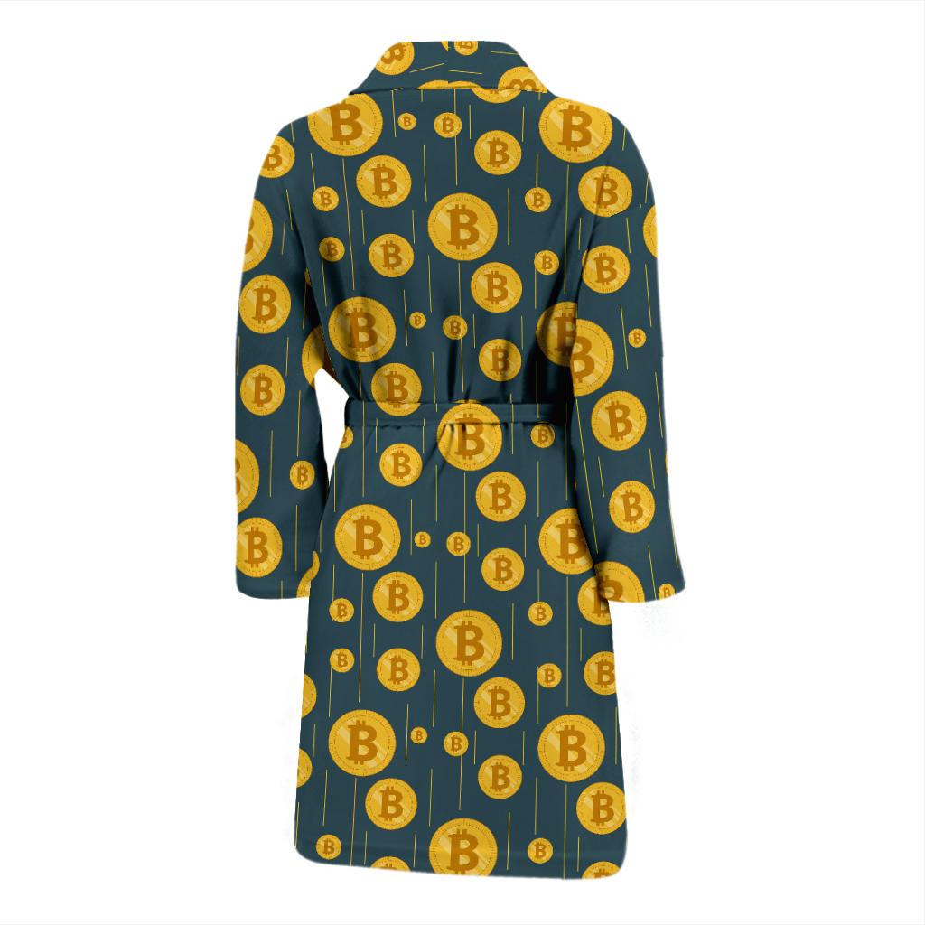 Bitcoin Pattern Print Design 01 Men Bathrobe-JORJUNE.COM