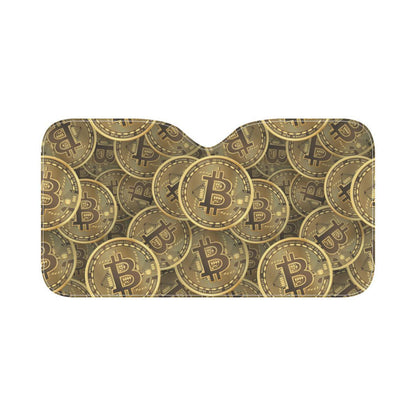 Bitcoin Pattern Print Design DO01 Car Sun Shade-JorJune