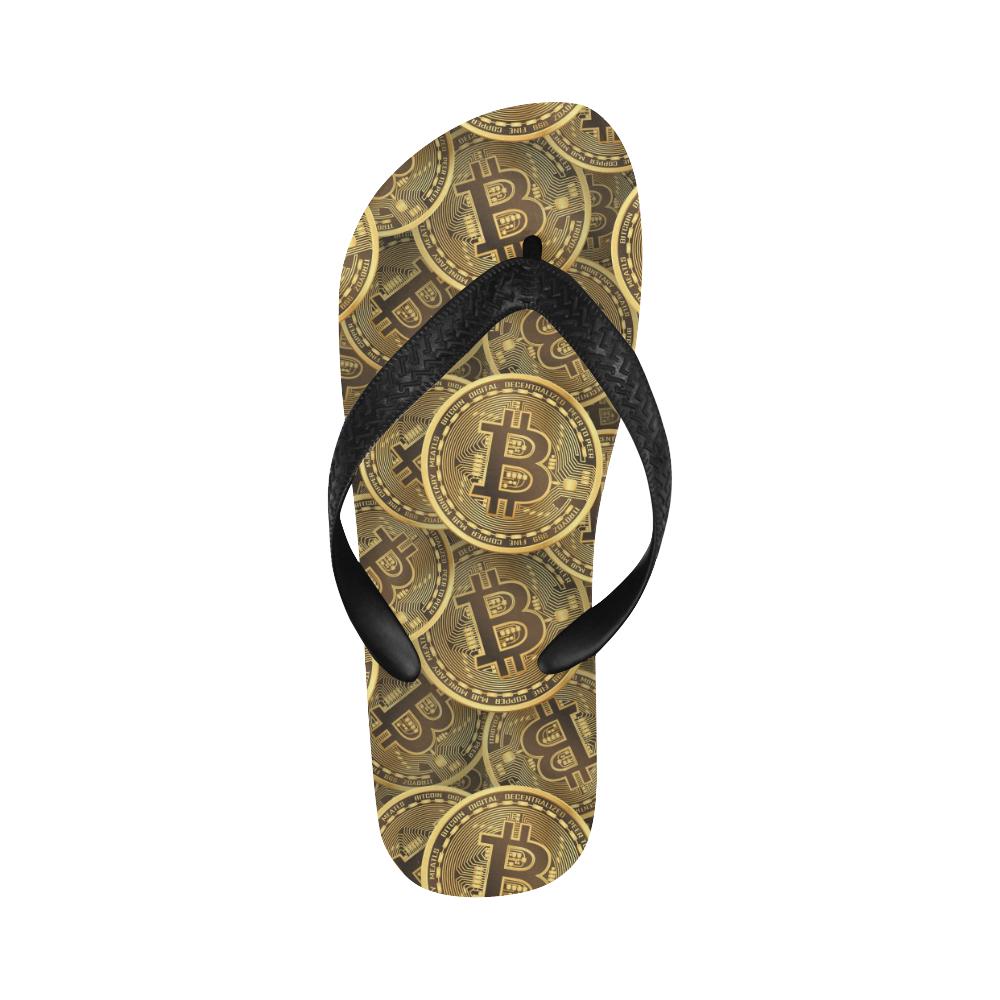 Bitcoin Pattern Print Design DO01 Flip Flops-JorJune