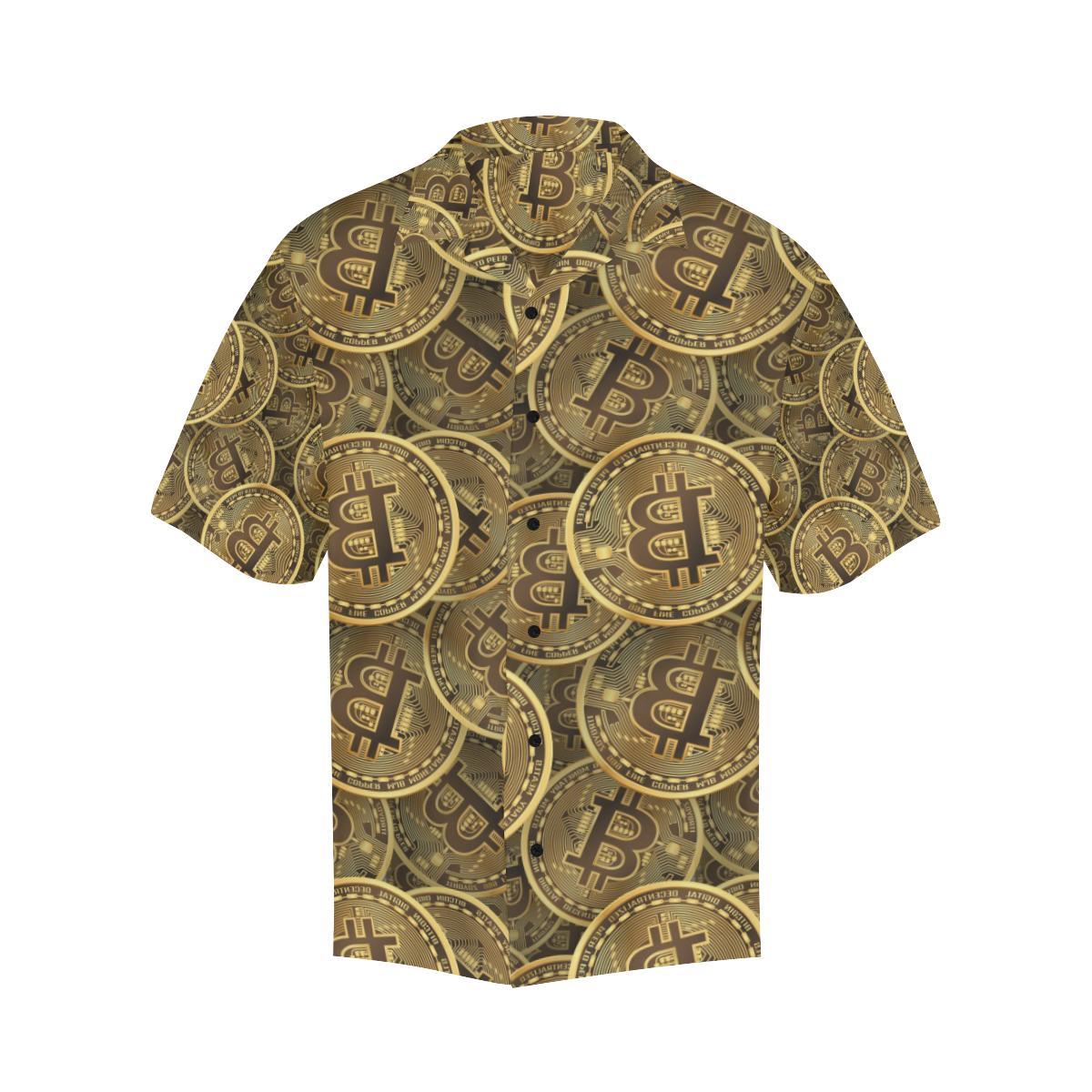 Bitcoin Pattern Print Design DO01 Men Hawaiian Shirt-JorJune