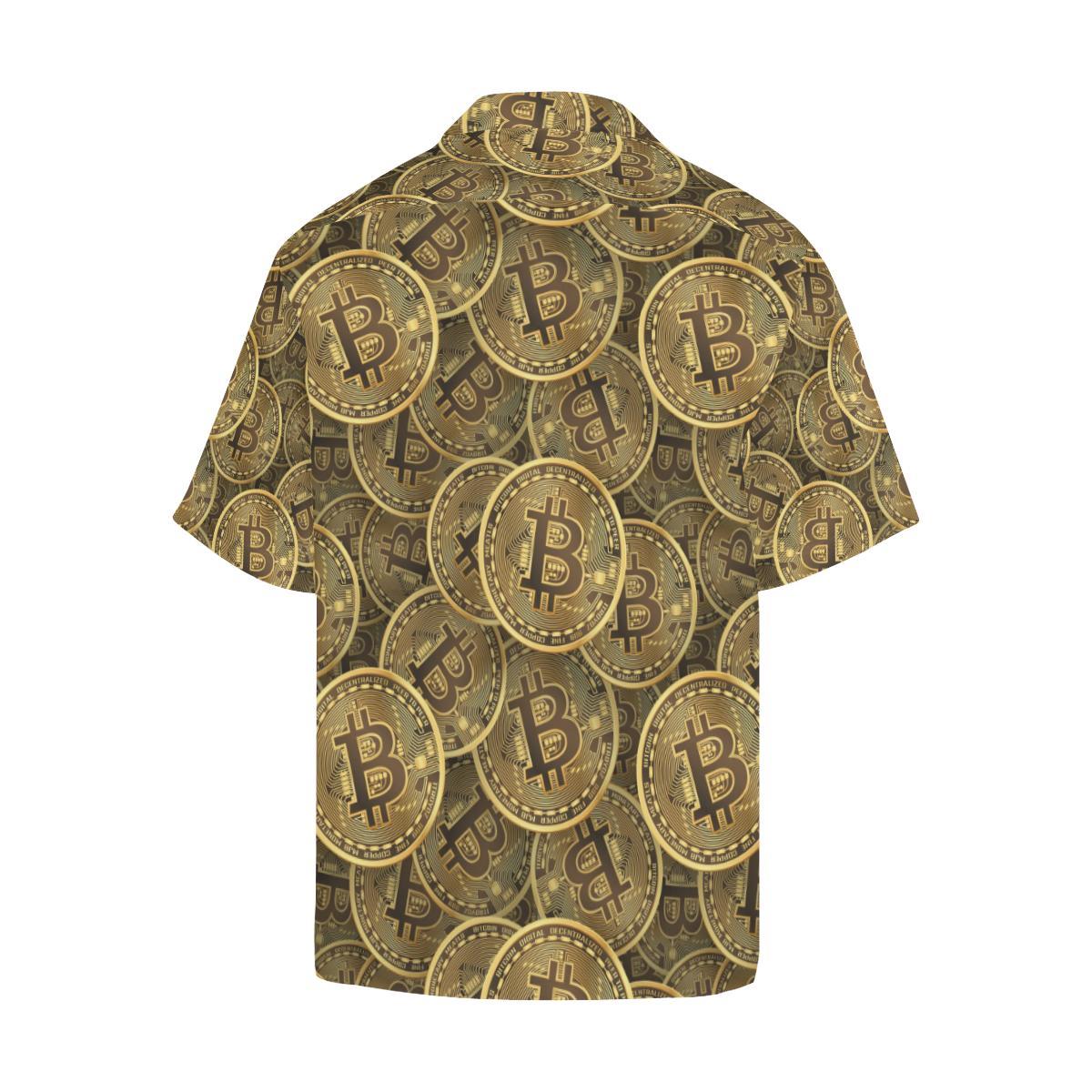 Bitcoin Pattern Print Design DO01 Men Hawaiian Shirt-JorJune