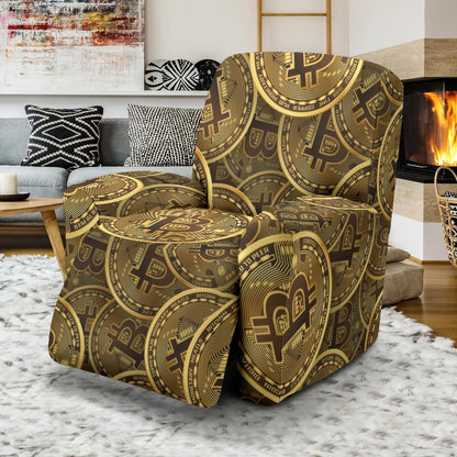 Bitcoin Pattern Print Design DO01 Recliner Slipcover-JORJUNE.COM