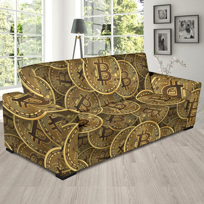 Bitcoin Pattern Print Design DO01 Sofa Slipcover-JORJUNE.COM