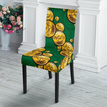 Bitcoin Pattern Print Design DO02 Dining Chair Slipcover-JORJUNE.COM